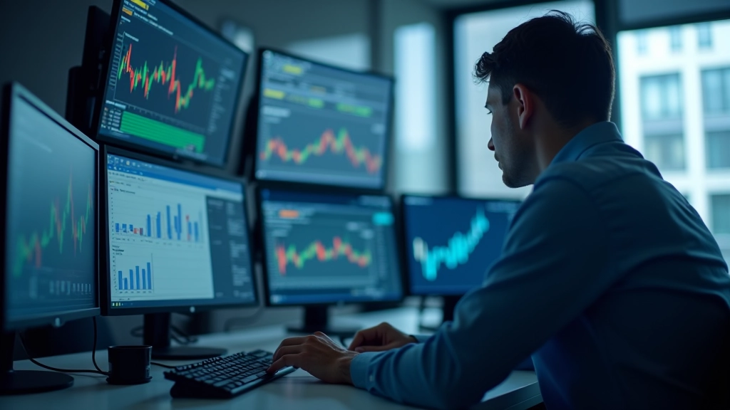 Graphiques de données commerciales et indicateurs économiques sur écran moderne