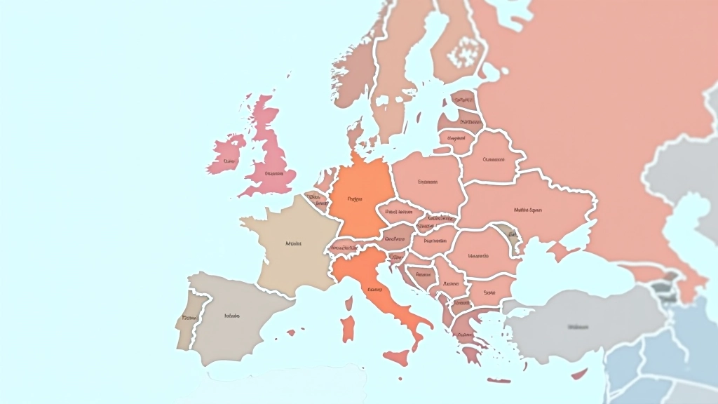Carte de l'Europe montrant les zones de tension commerciale avec indicateurs de risque